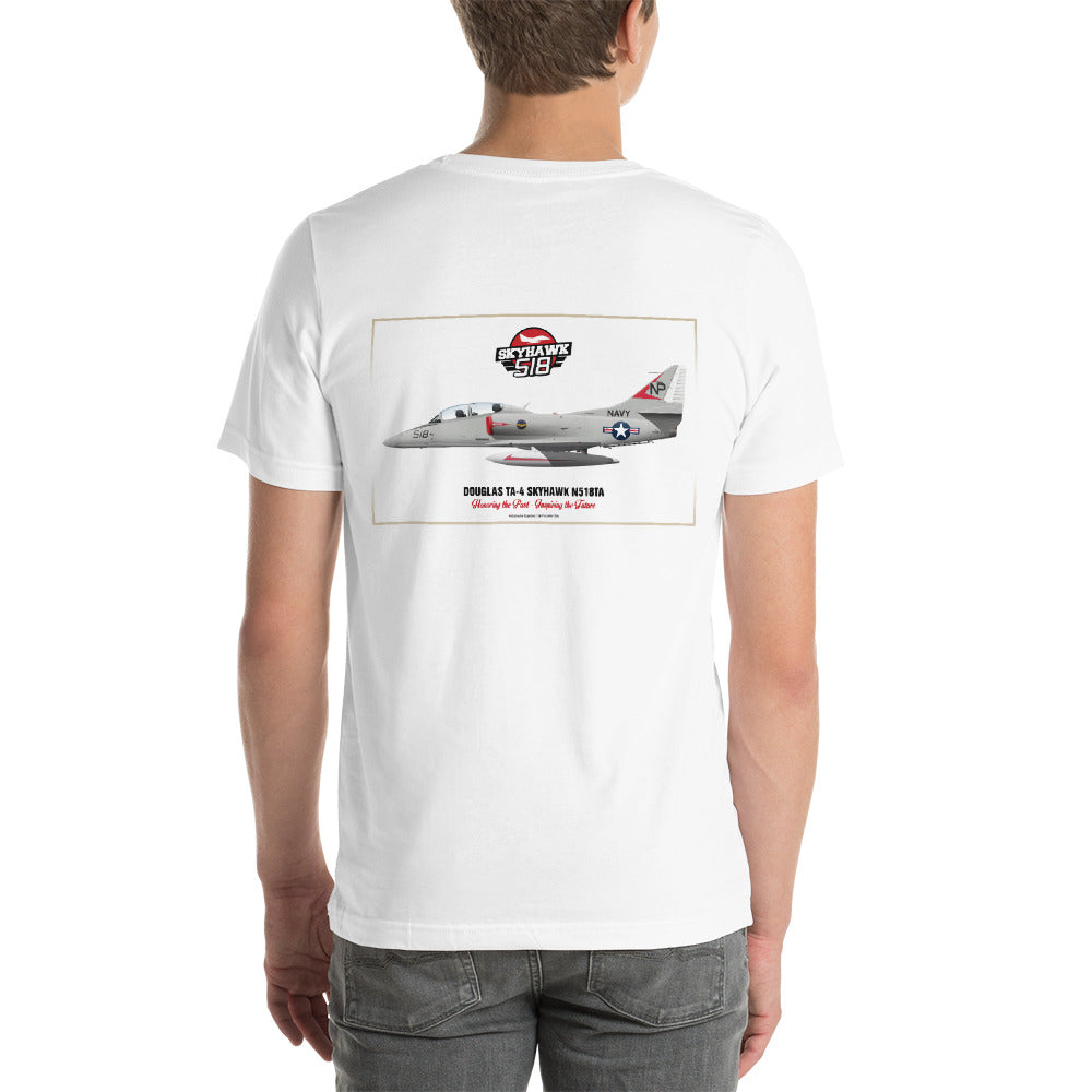 Jet Front/Poster Back (white) Short-Sleeve Unisex T-Shirt